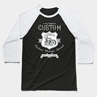 Custom Motorcycles Baseball T-Shirt